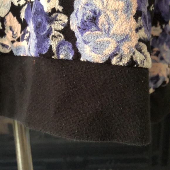 Forever21 Brooklyn Black Purple Floral Crewneck No 95 Pullover size 3X - Picture 9 of 11